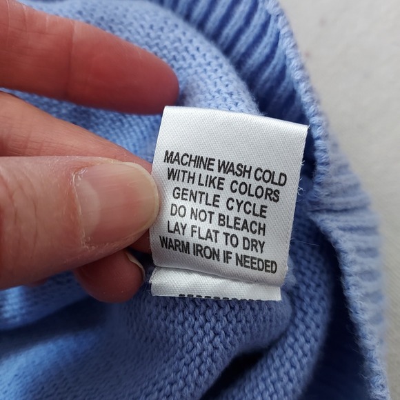 Light Purple Polo Style Pullover Short Sleeve Sweater Coastal Grandma Preppy - Picture 6 of 7